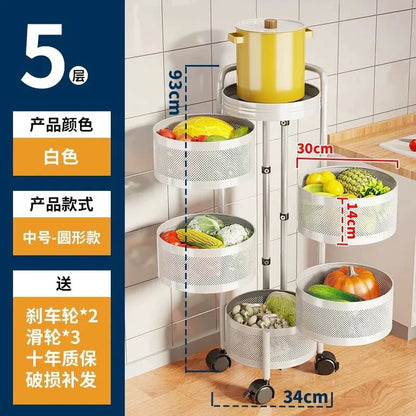 Fruit, Vegetable Rotating Storage Rack