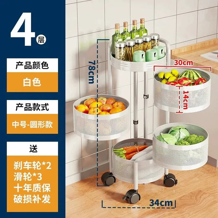 Fruit, Vegetable Rotating Storage Rack