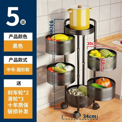 Fruit, Vegetable Rotating Storage Rack