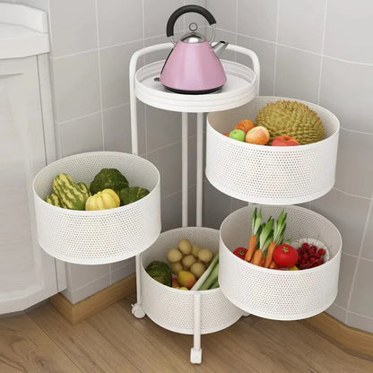 Fruit, Vegetable Rotating Storage Rack