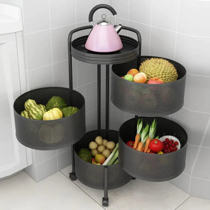 Fruit, Vegetable Rotating Storage Rack