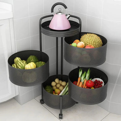 Fruit, Vegetable Rotating Storage Rack