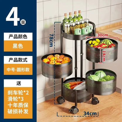 Fruit, Vegetable Rotating Storage Rack