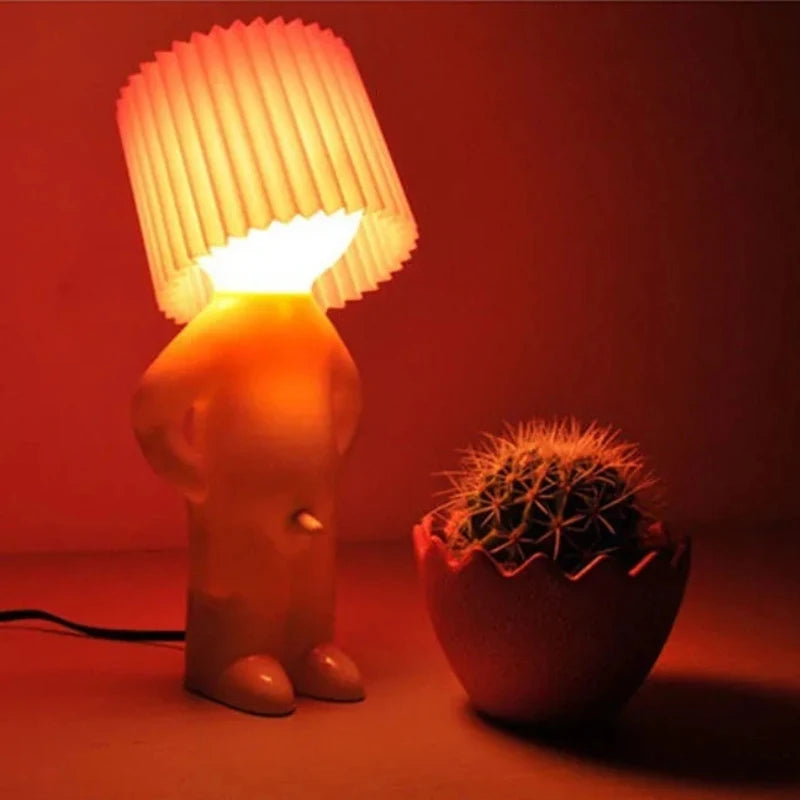 Shy Little Boy Lamp