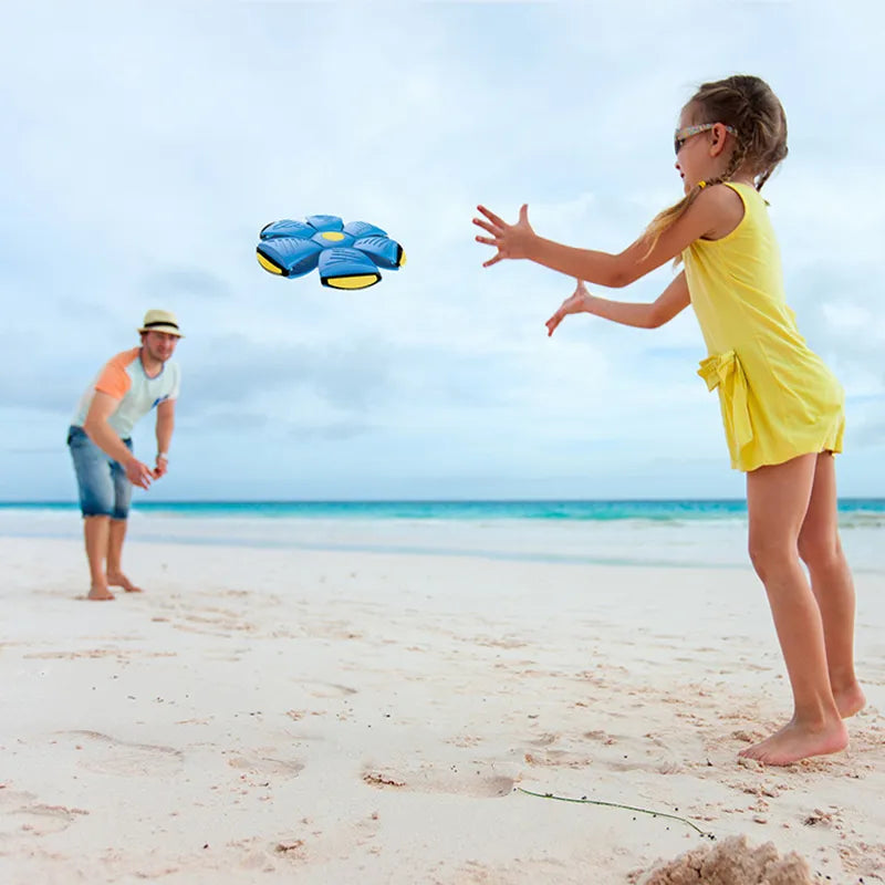 Elastic Flying Saucer LED Ball. UFO