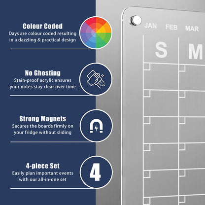 Acrylic Magnetic Fridge Calendar