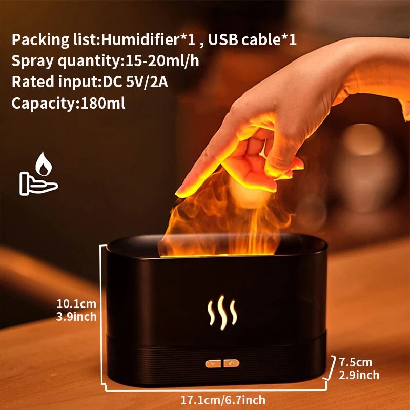 Flaming Aroma Diffuser, Air Humidi-Fier