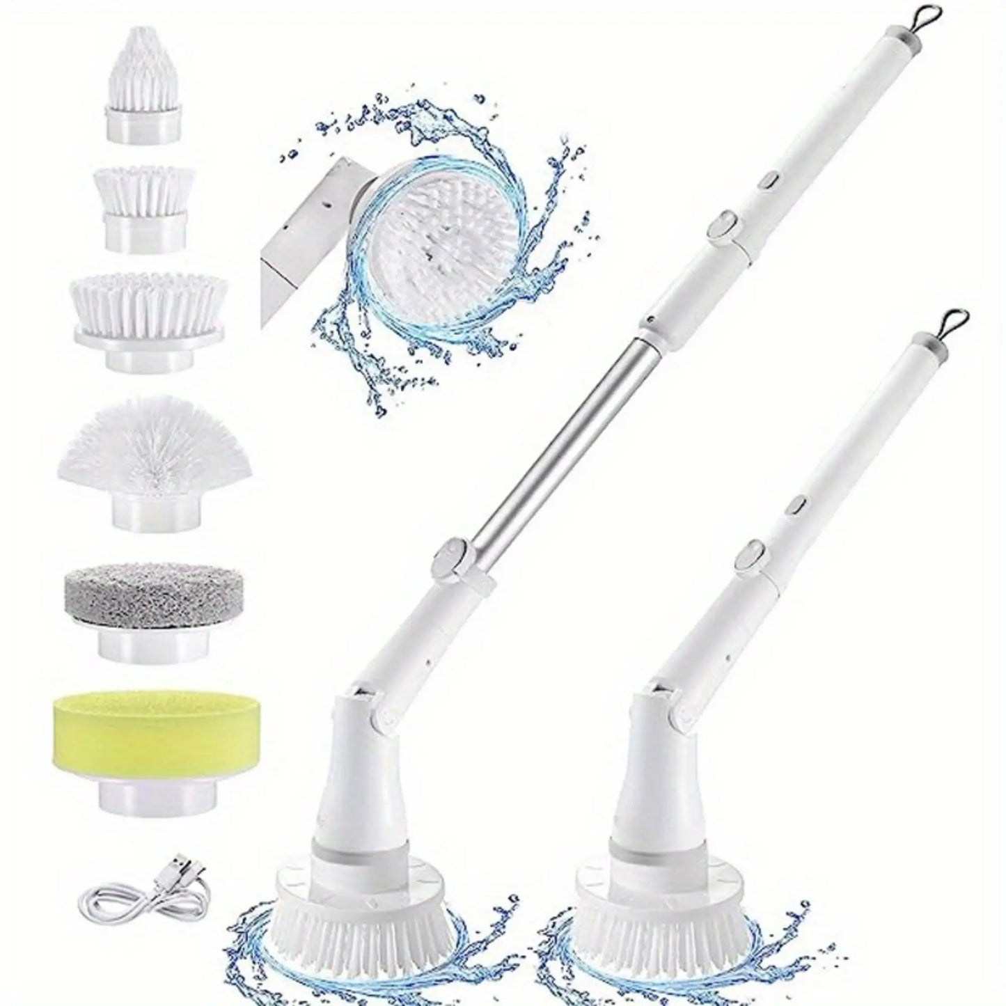 Power Scrubber (+ 6  Replaceable Brushes)