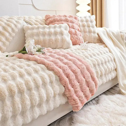 Warm And Soft Plush Sofa Cover